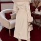 MANTEAU FOURRÉ BLANC