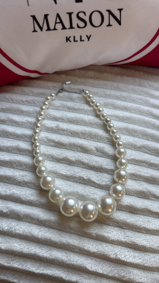 COLLIER DE PERLE BLANC - MaisonKLLY