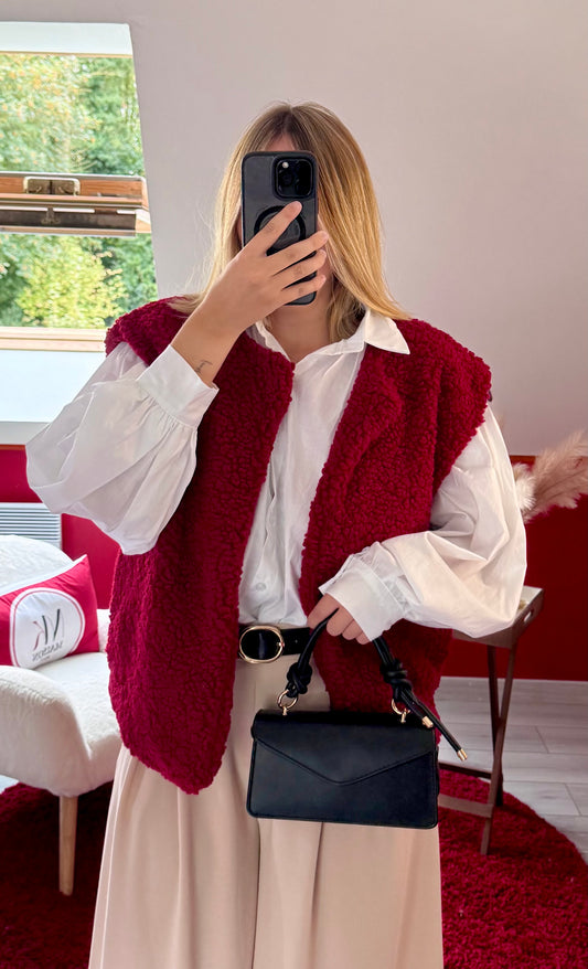 VESTE MOUMOUTE SANS MANCHE BORDEAUX - MaisonKLLY