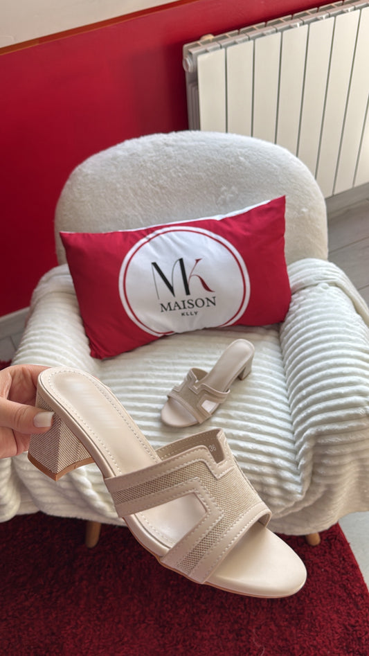 TALONS MONIQUA BEIGE - MaisonKLLY