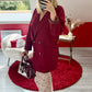BLAZER OVERSIZE BORDEAUX - MaisonKLLY