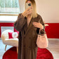 VESTE BLAZER OVERSIZE CHOCOLAT - MaisonKLLY