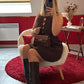 ROBE EN MAILLE CHOCOLAT