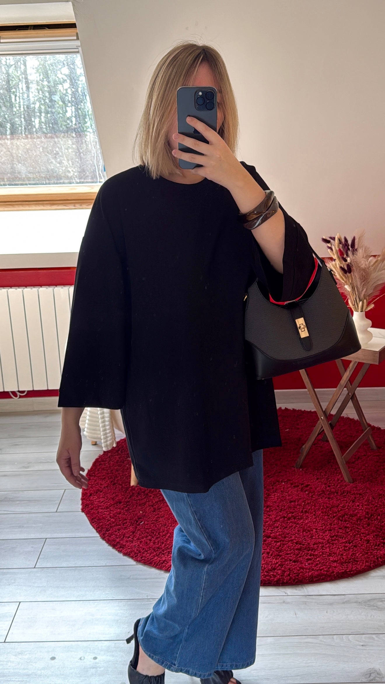 TUNIQUE COTON NOIR - MaisonKLLY