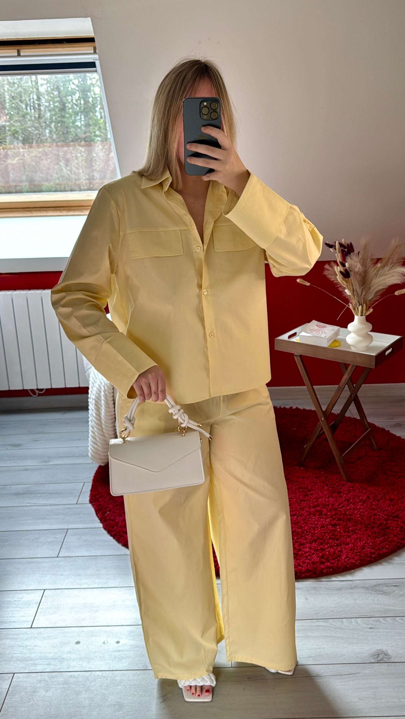 ENSEMBLE CHEMISE COTON JAUNE - MaisonKLLY