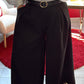 PANTALON FLUIDE NOIR AVEC CEINTURE - MaisonKLLY