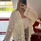 KIMONO SEQUIN PORTEFEUILLE CRÈME - MaisonKLLY