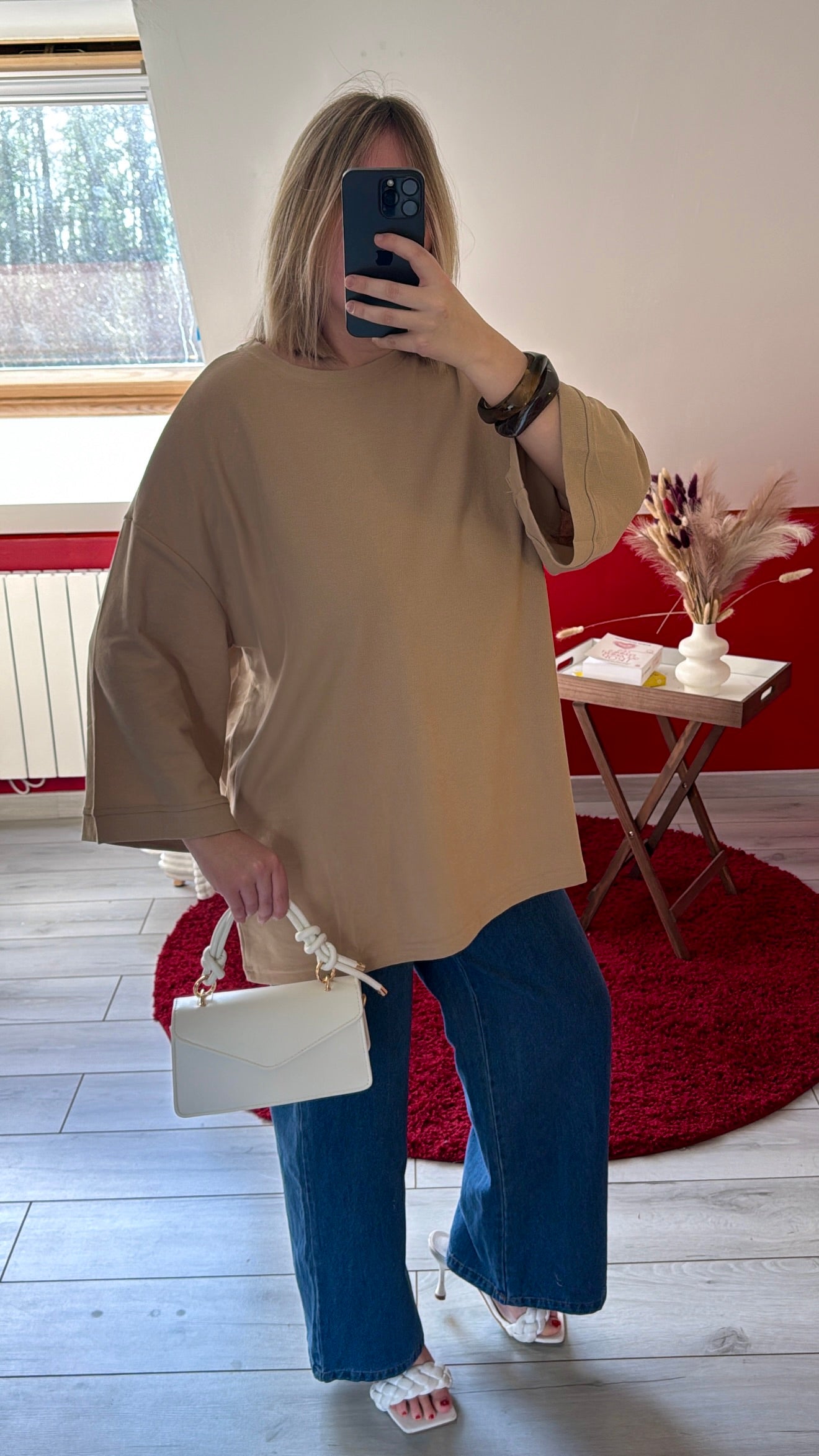 TUNIQUE COTON BEIGE - MaisonKLLY