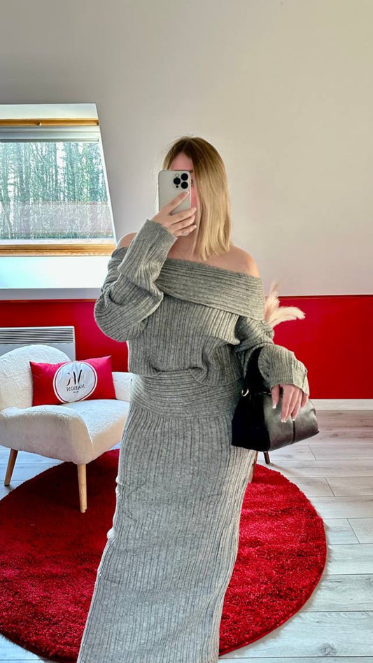 ENSEMBLE ELINA GRIS - MaisonKLLY