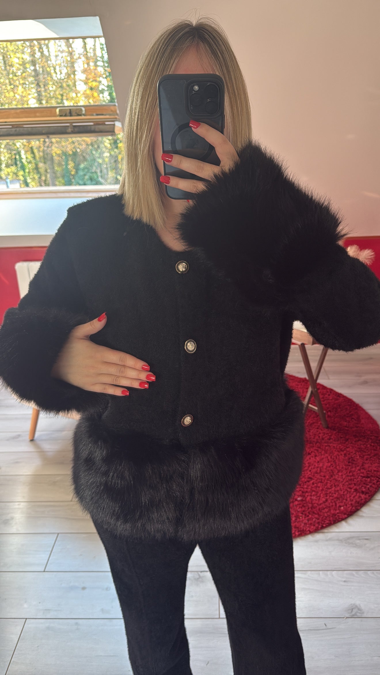 ENSEMBLE TOUT DOUX COTON NOIR - MaisonKLLY