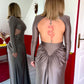 ROBE DOS NU SATIN TAUPE