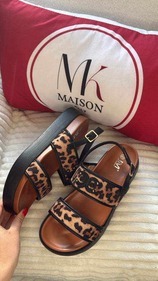 SANDALES VIANA LÉOPARD - MaisonKLLY