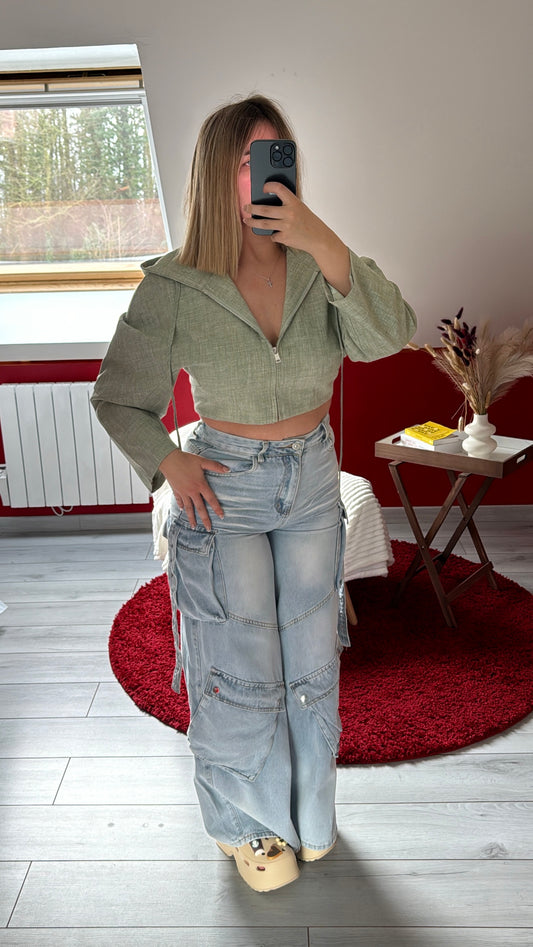 JEANS BAGGY POCHE - MaisonKLLY