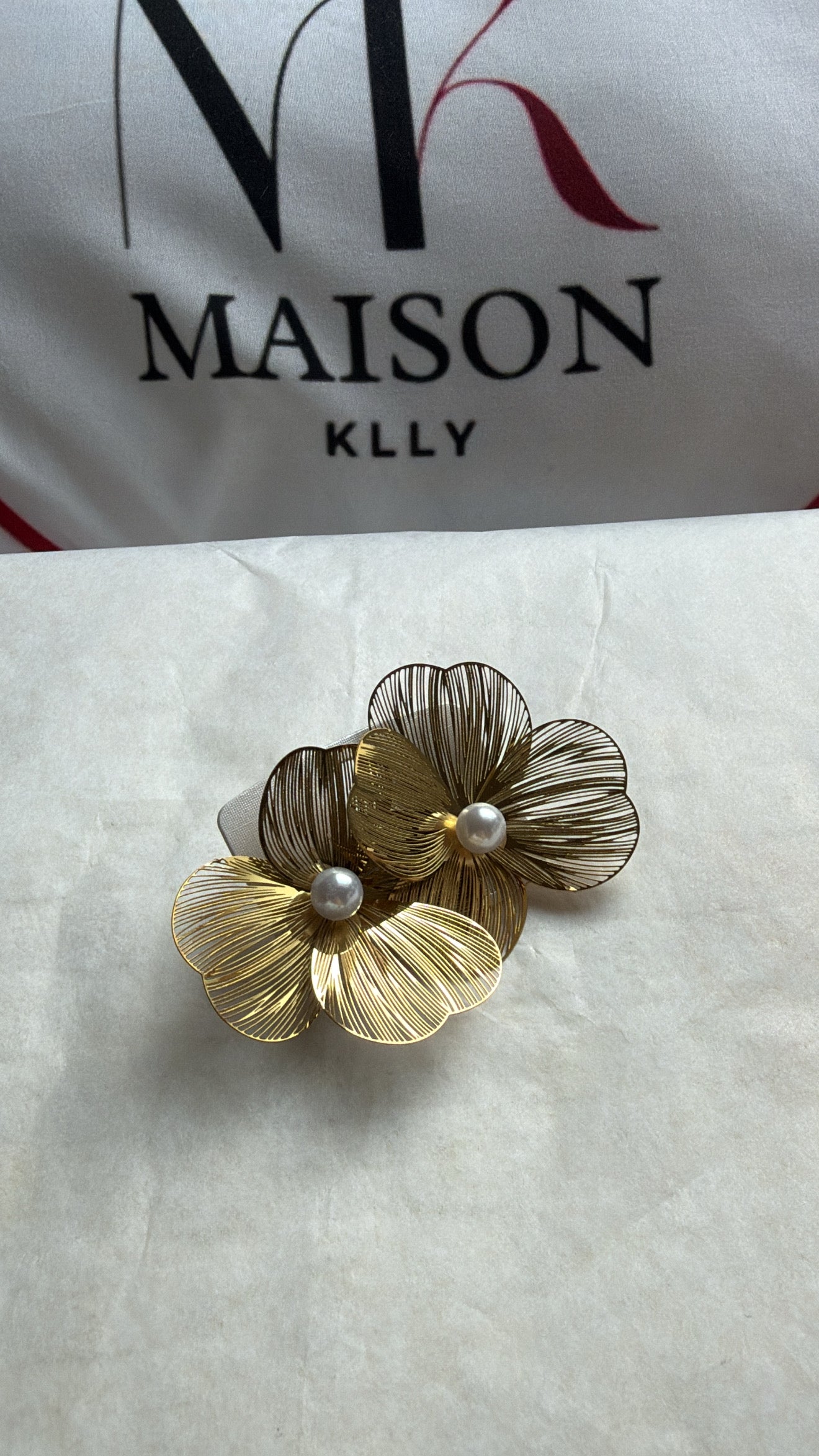 BOUCLES D’OREILLES OR FLEUR - MaisonKLLY