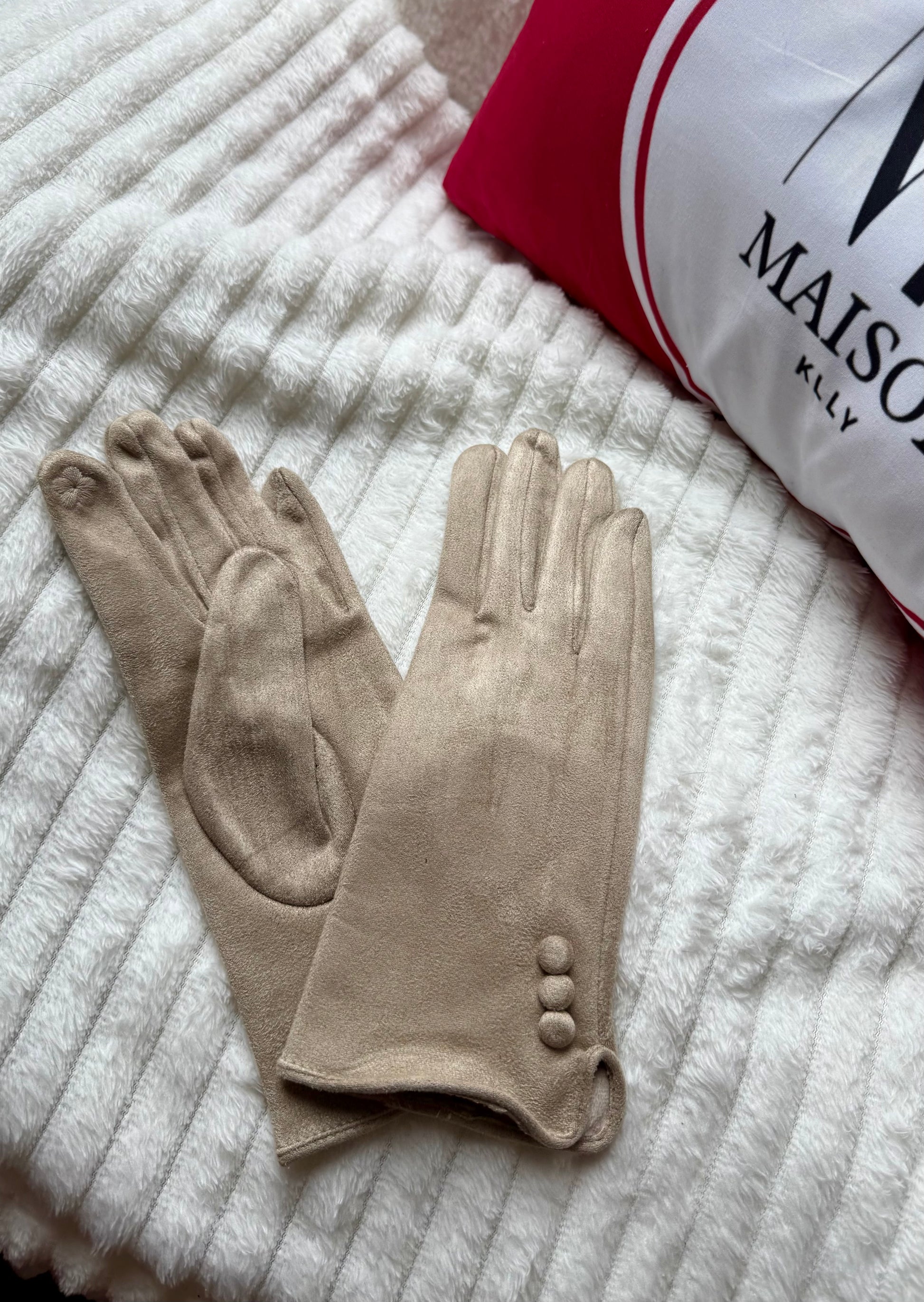 GANTS TACTILE BEIGE - MaisonKLLY