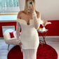 ROBE BLANCHE COL BARDOT - MaisonKLLY