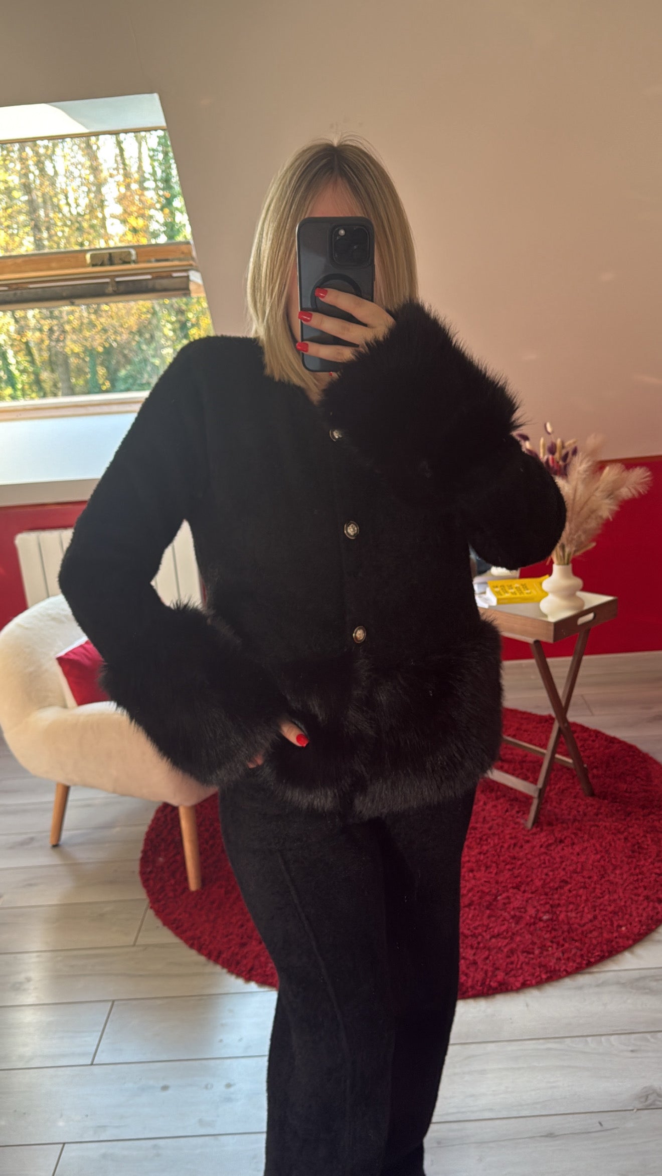 ENSEMBLE TOUT DOUX COTON NOIR - MaisonKLLY