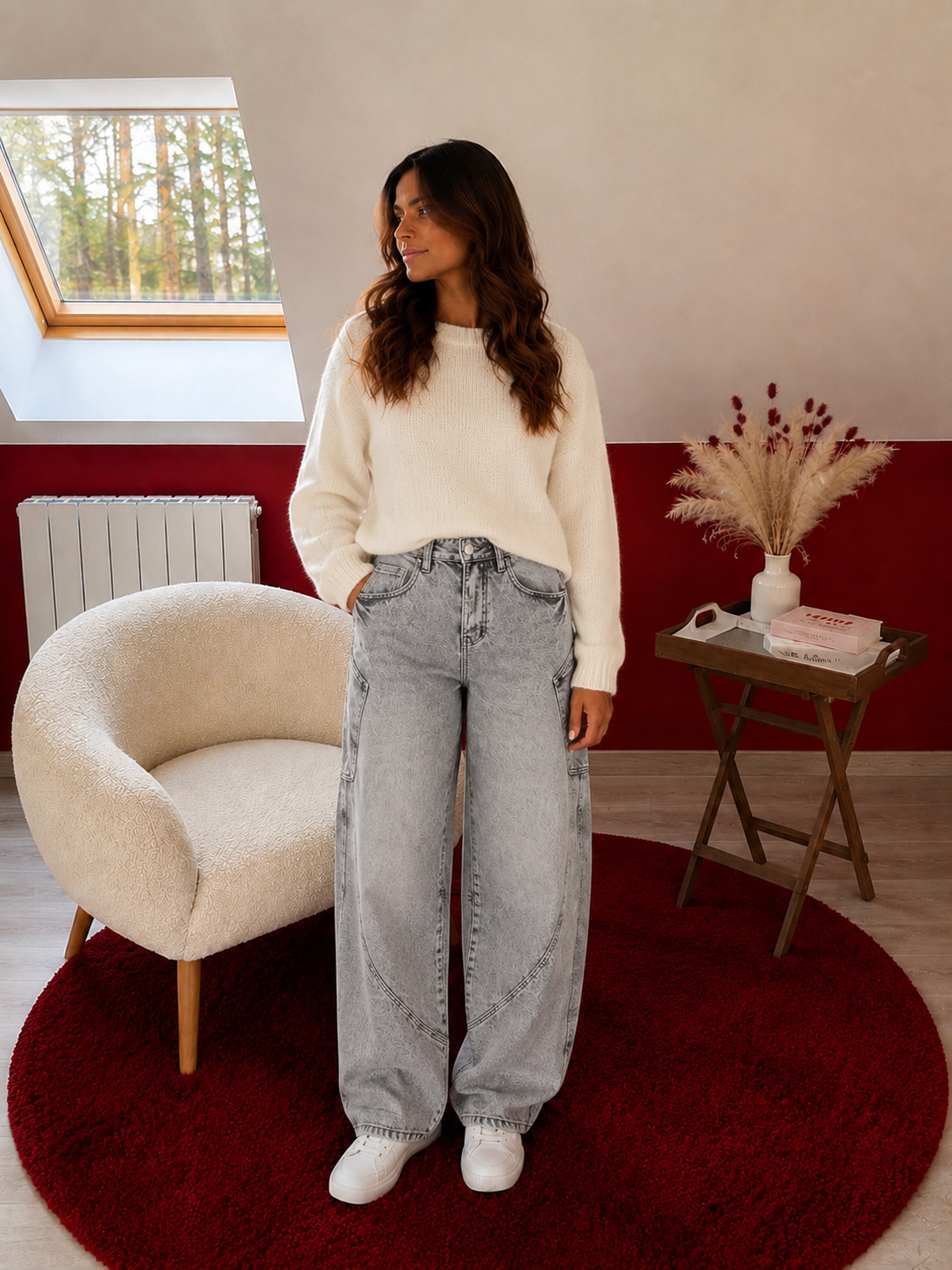 JEANS BALLOON GRIS