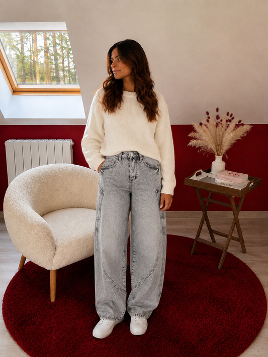 JEANS BALLOON GRIS