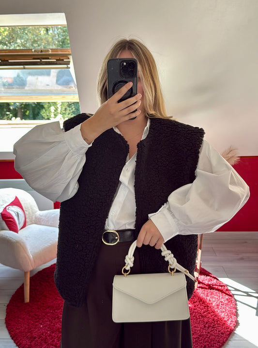 VESTE MOUMOUTE SANS MANCHE NOIR - MaisonKLLY