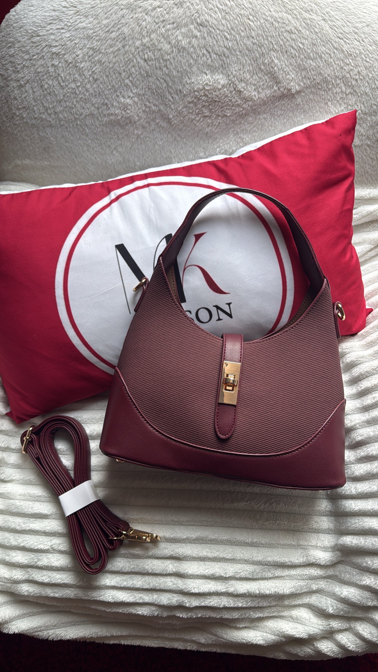 SAC À MAIN NORA BORDEAUX - MaisonKLLY