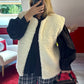 VESTE MOUMOUTE SANS MANCHE BLANCHE - MaisonKLLY
