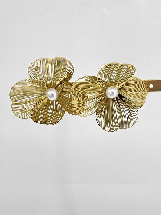 BOUCLES D’OREILLES OR FLEUR - MaisonKLLY
