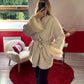 MANTEAU COURT MANCHE FOURRURE BEIGE