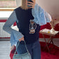 PULL SANS MANCHE OURS BLEU - MaisonKLLY