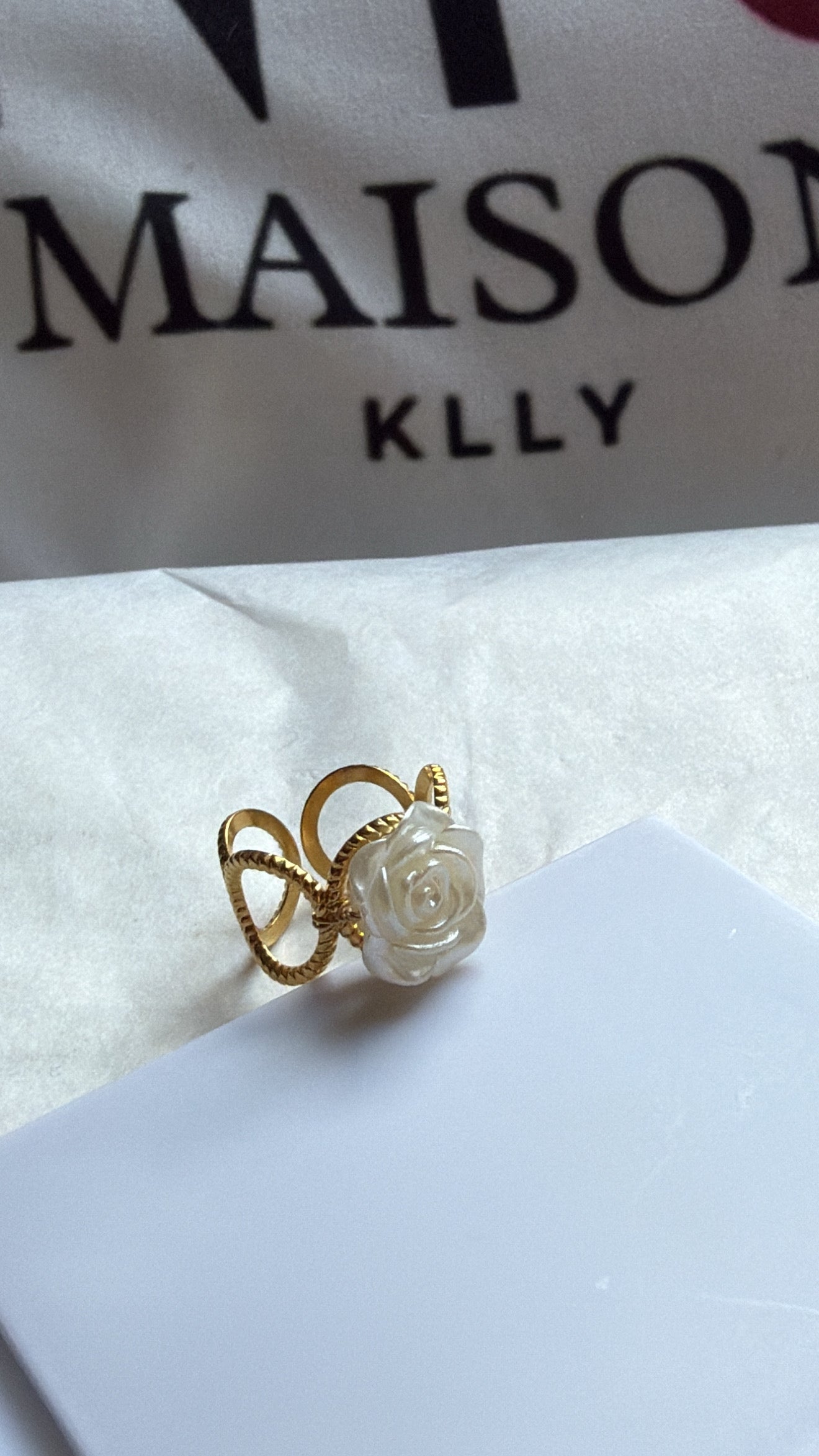 BAGUE ROSE OR ACIER INOXYDABLE - MaisonKLLY