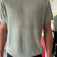 TEE-SHIRT EN MAILLE VERT D’EAU - MaisonKLLY