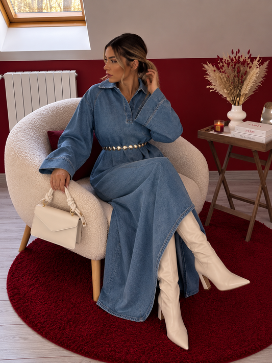ROBE LONGUE EN JEANS