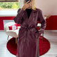TRENCH SIMILICUIR BORDEAUX - MaisonKLLY