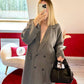 VESTE BLAZER OVERSIZE GRISES - MaisonKLLY