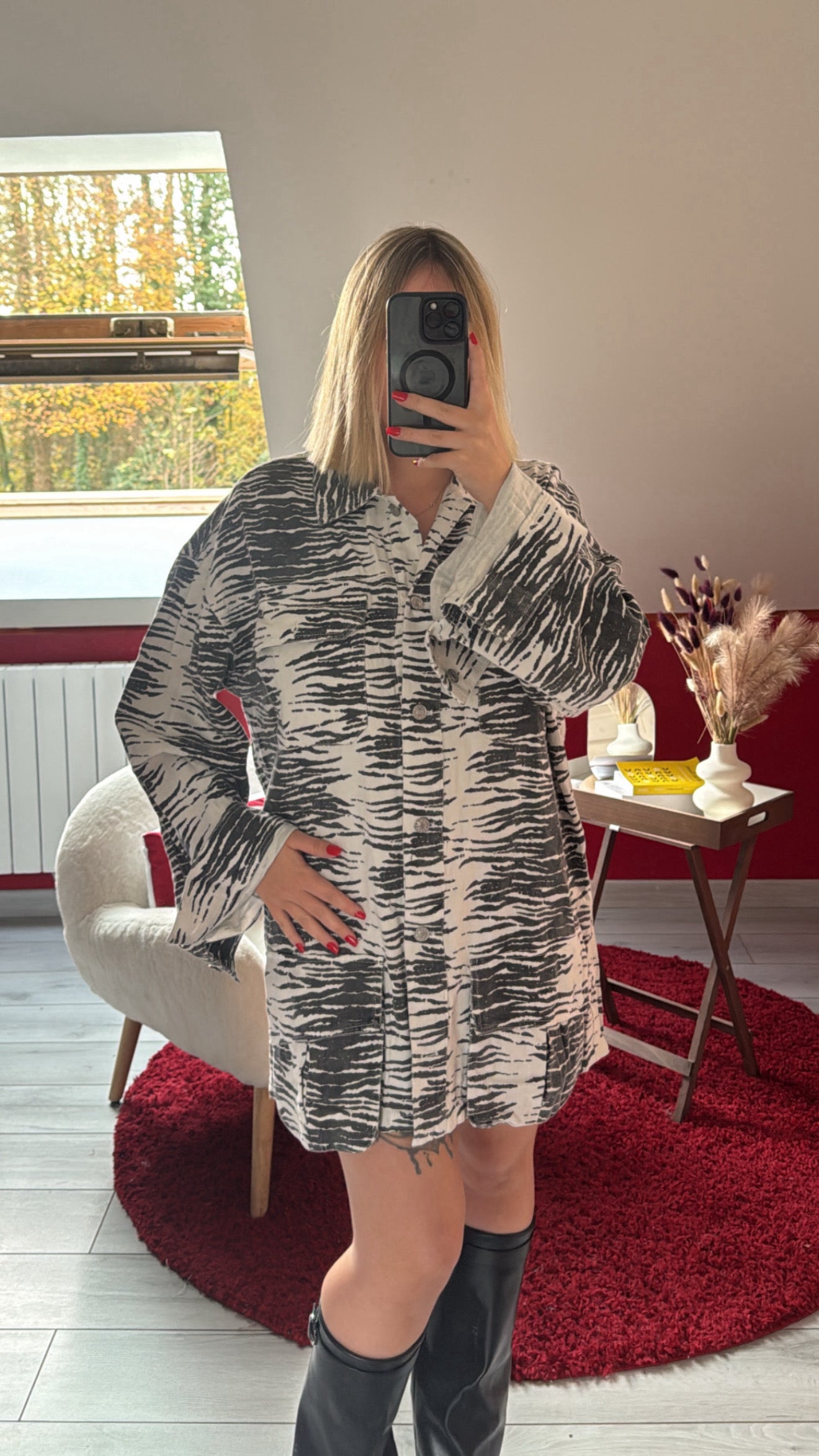 ROBE/VESTE EN JEANS ZÉBRÉ - MaisonKLLY