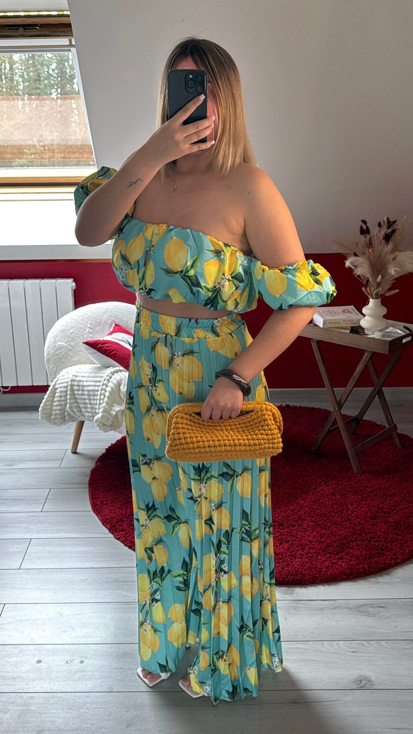 ENSEMBLE SATIN CITRON VERT D’EAU - MaisonKLLY