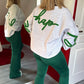 SWEAT COTON BE HAPPY VERT - MaisonKLLY