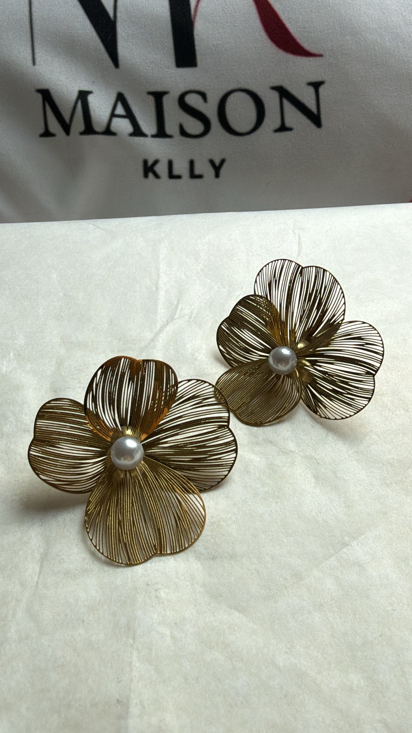 BOUCLES D’OREILLES OR FLEUR - MaisonKLLY