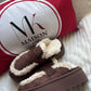 MULES FOURRÉES CHOCOLAT