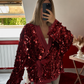 KIMONO SEQUIN PORTEFEUILLE BORDEAUX - MaisonKLLY