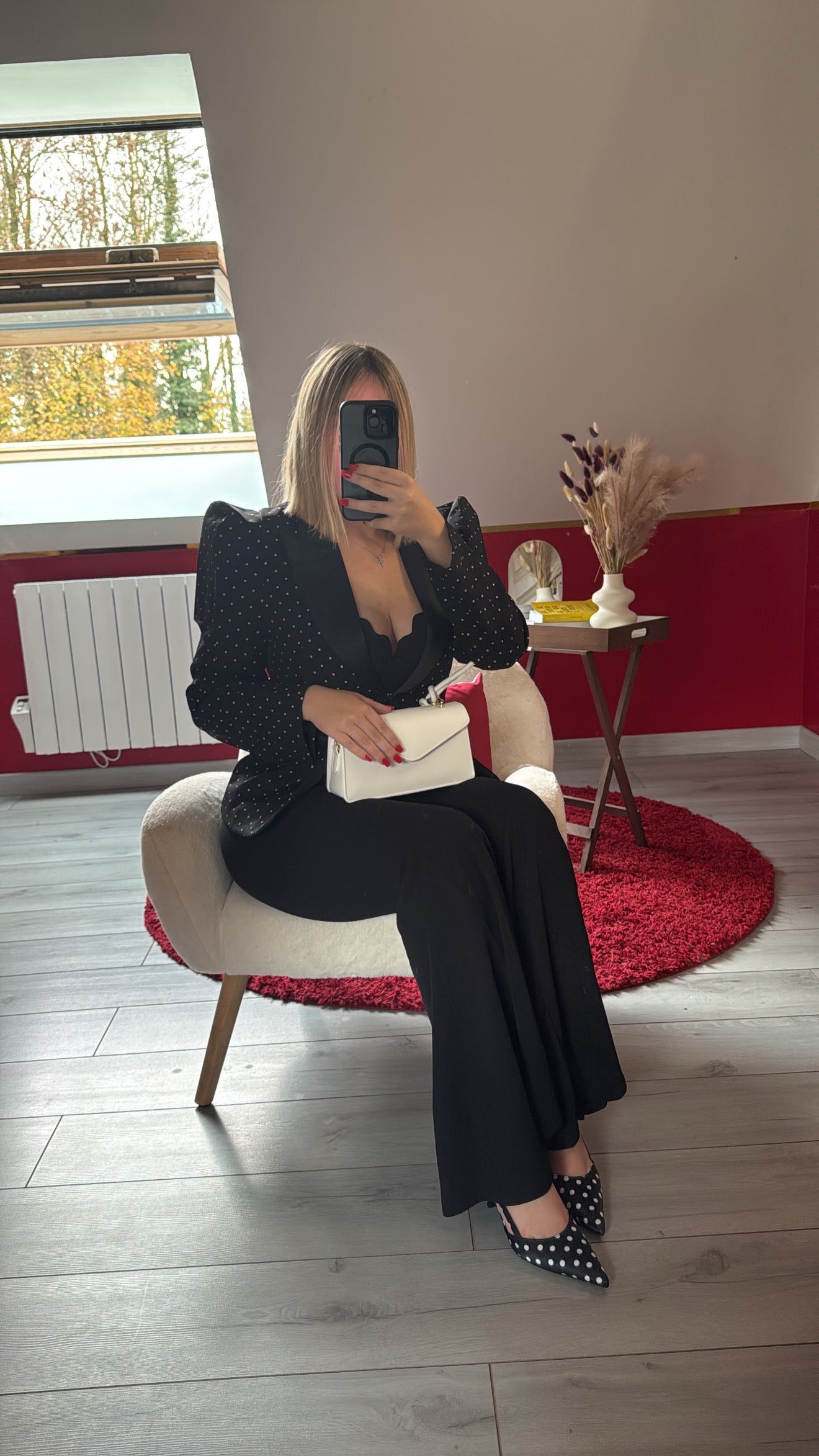 PANTALON JAMBE LARGE NOIR - MaisonKLLY