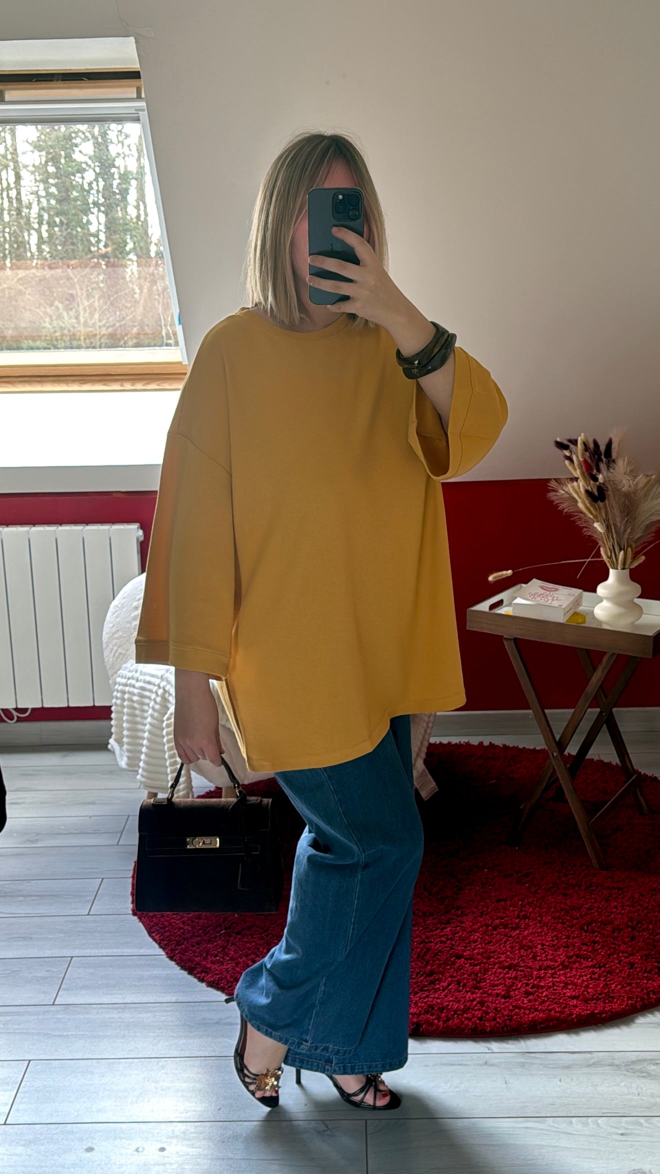 TUNIQUE COTON MOUTARDE - MaisonKLLY