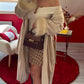 HAUT COL BARDOT DENTELLE BEIGE