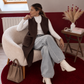 GILET FOURRURE SANS MANCHE CHOCOLAT
