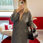 VESTE BLAZER OVERSIZE GRISES - MaisonKLLY