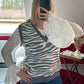 PULL SANS MANCHE ZÉBRÉ GRIS - MaisonKLLY