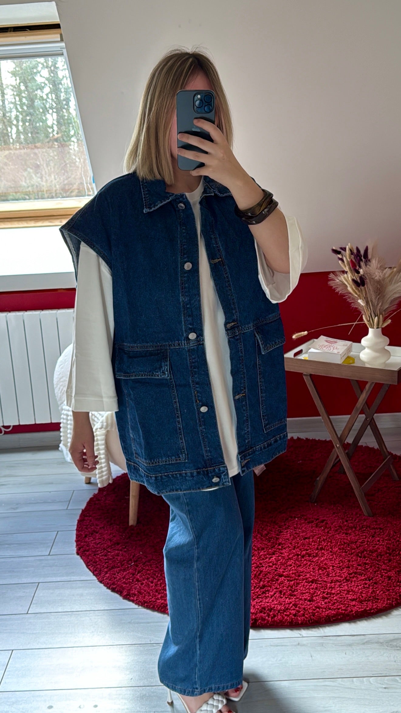 VESTE SANS MANCHE JEANS - MaisonKLLY