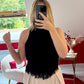 TOP FROUFROU NOIR - MaisonKLLY