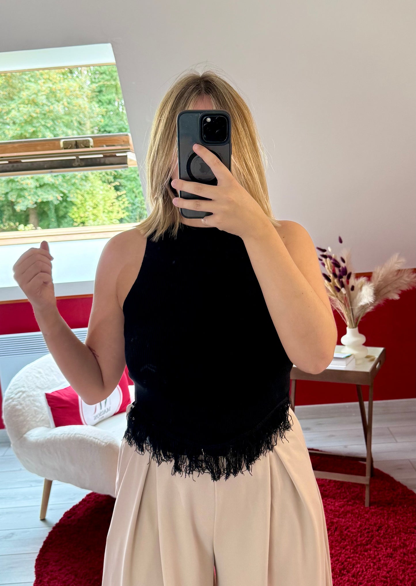 TOP FROUFROU NOIR - MaisonKLLY