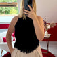 TOP FROUFROU NOIR - MaisonKLLY